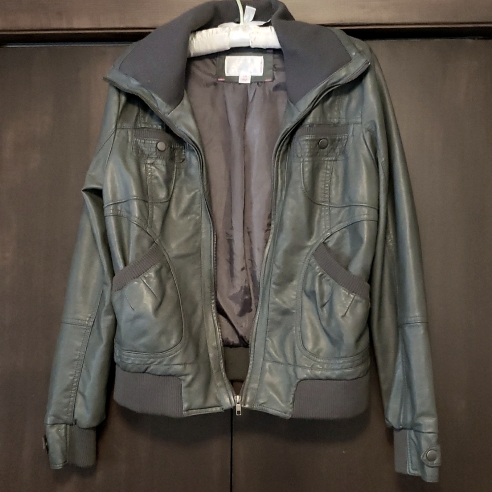Faux leather jacket size large